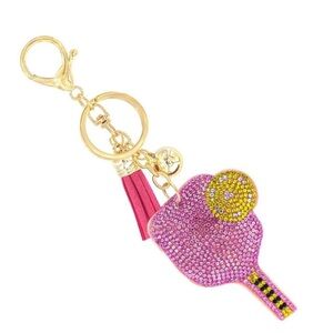 Keychain Pickleball Paddle Bling NWT